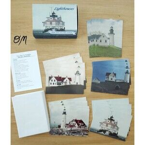 Crown Point David Knowlton III Lighthouses 20 Blank Cards & Envelopes